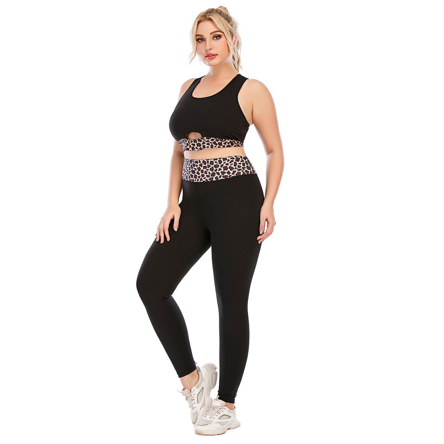 Women's Plus Size Sports Bra Yoga Workout Suits
