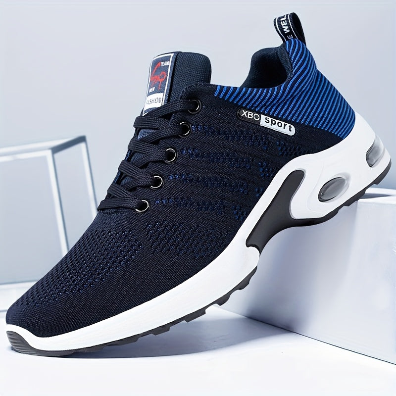 Men's Blue White Red Lightweight Sport Shoes for Adventure