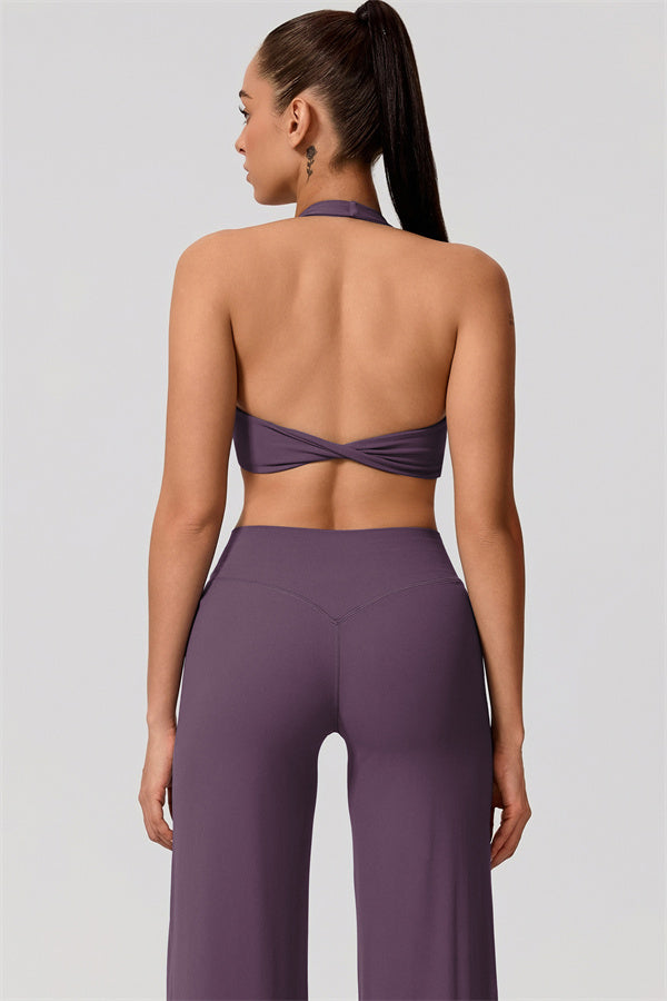 The Nestle Women's Sports Bra Straight Leg Pants 2-Piece Set