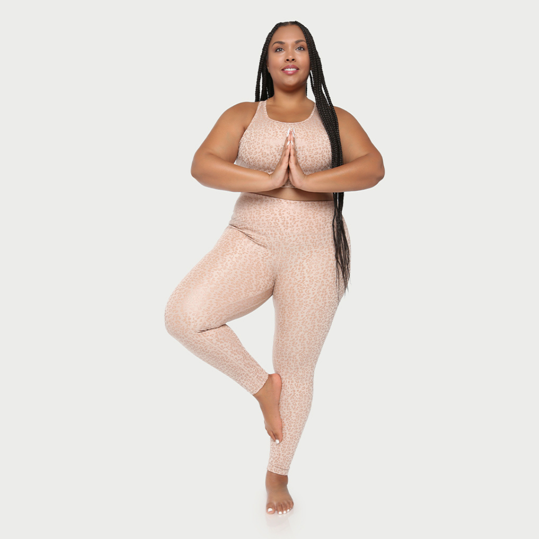 Women's Metallic Cheetah Active Leggings