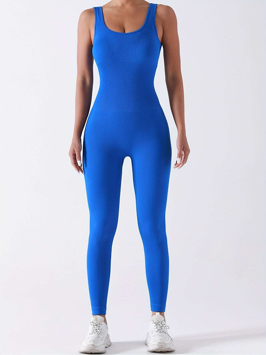 4 Pack Women's Ribbed Solid Color One-Piece Jumpsuit For Sport Casual Wear