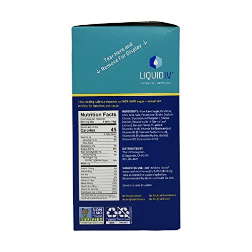 Liquid I.V. Hydration Multiplier - Lemon Lime - Powder Packets | Non-GMO | 16 Stick