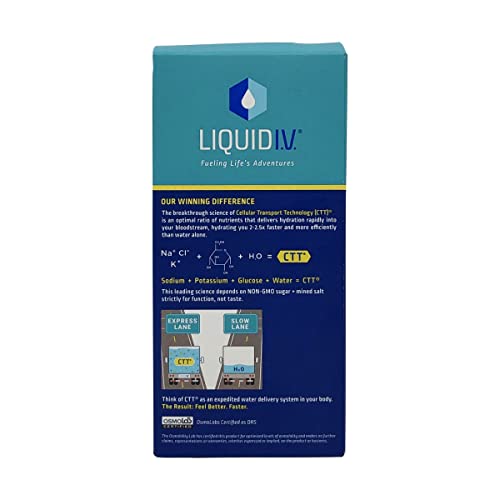 Liquid I.V. Hydration Multiplier - Lemon Lime - Powder Packets | Non-GMO | 16 Stick