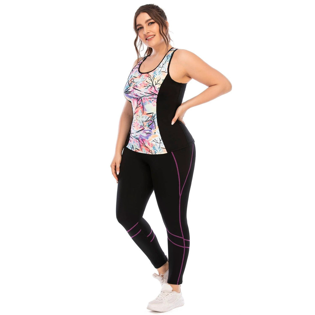 Women's Plus Size Yoga Workout Clothing Set
