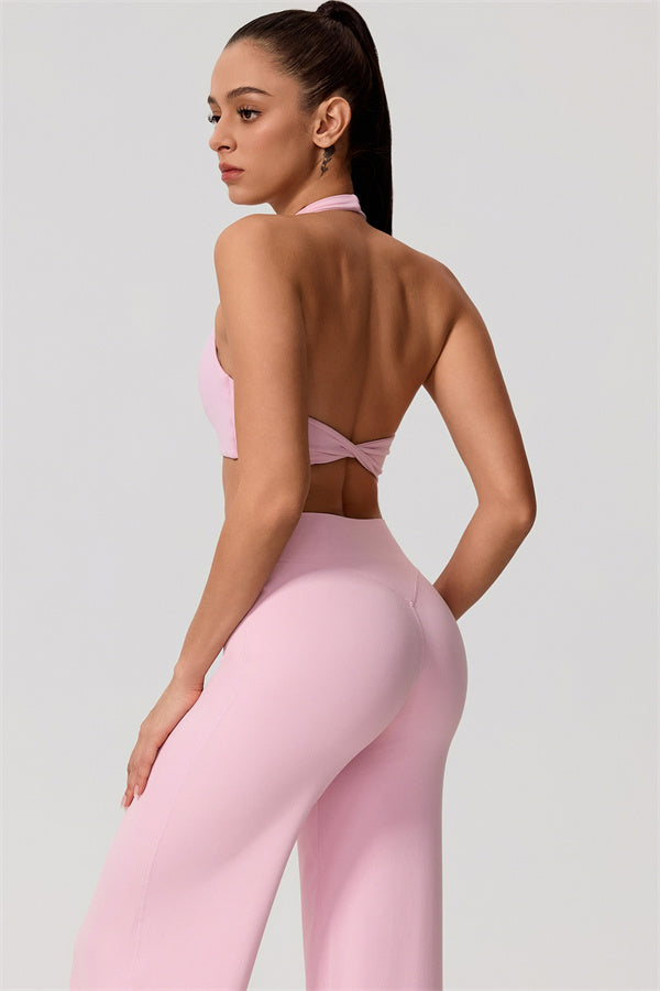 The Nestle Women's Sports Bra Straight Leg Pants 2-Piece Set