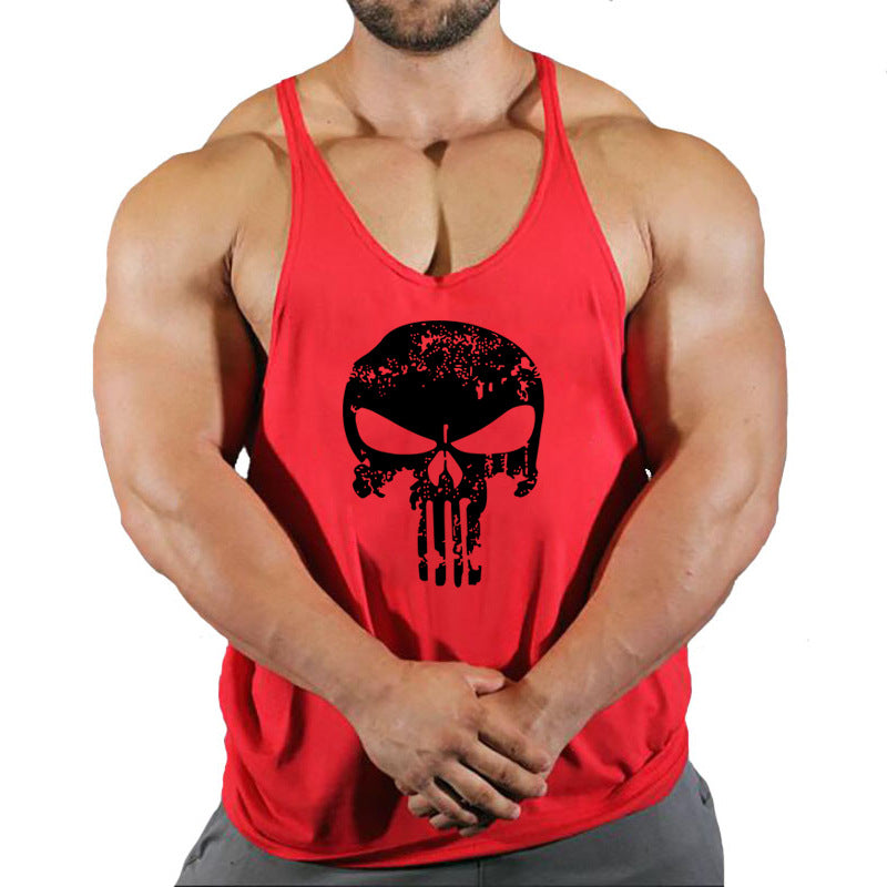 Fitness Men's Loose-Fit Sleeveless Tank Top