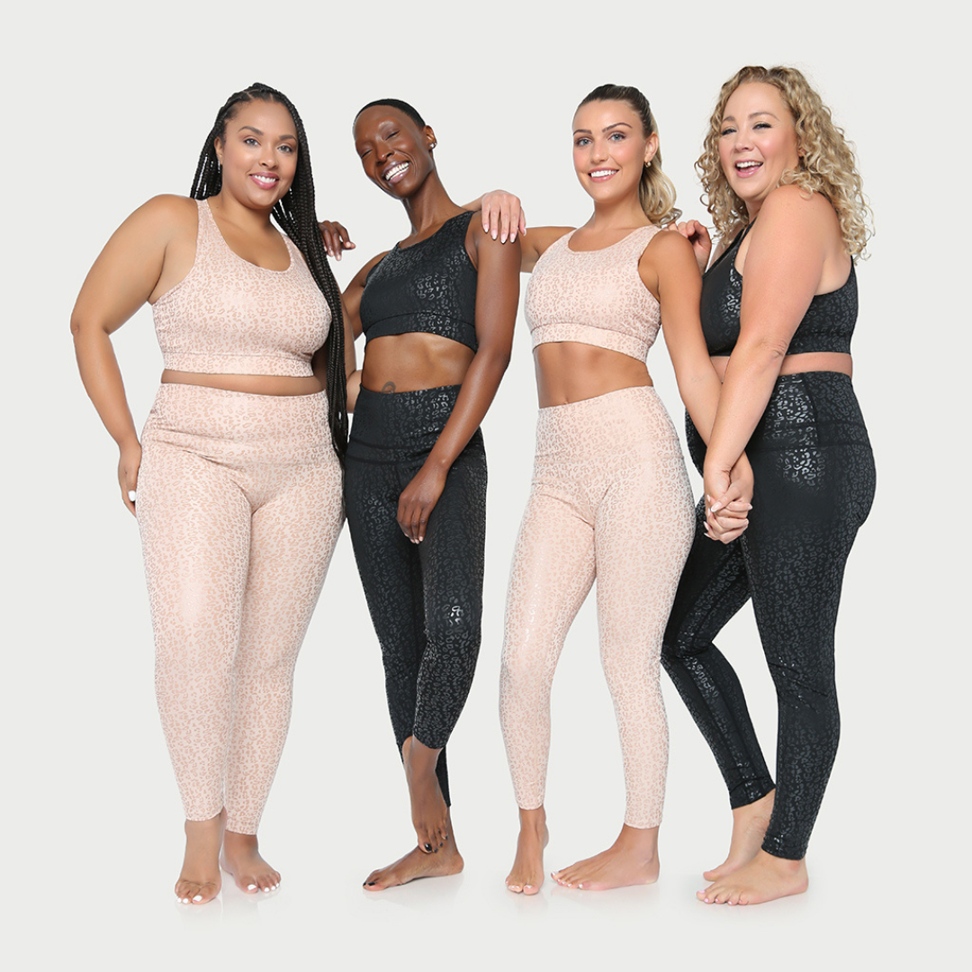 Women's Metallic Cheetah Active Leggings