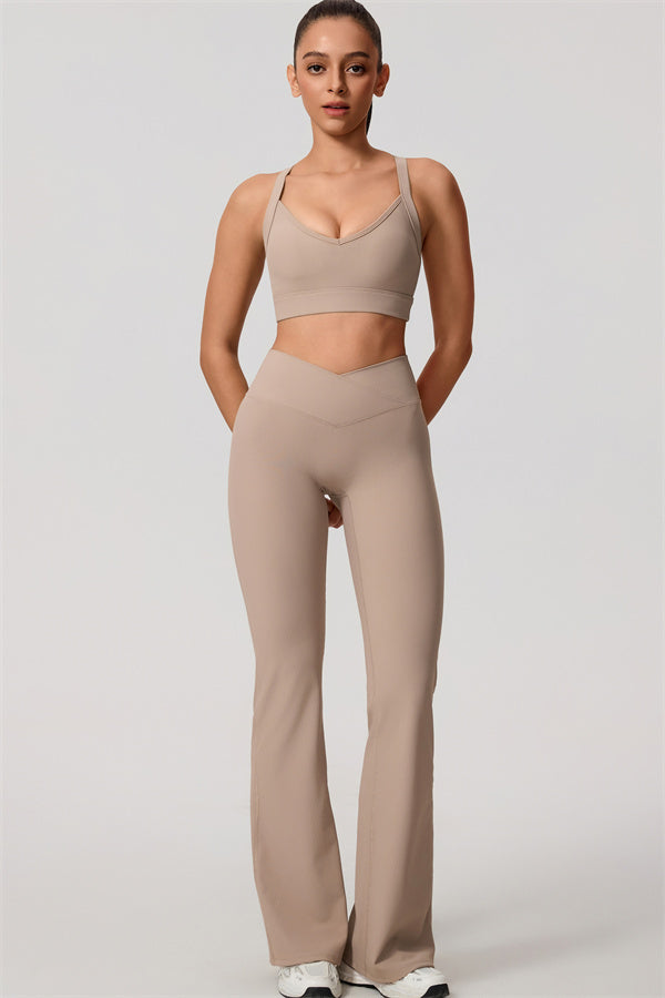 Women's The Daze Sports Bra Flared Leggings 2-Piece Set