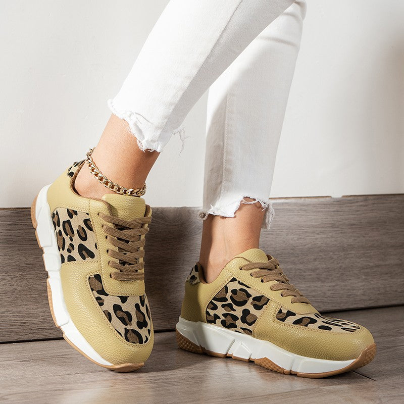 Women's Leopard Running Sports Sneakers