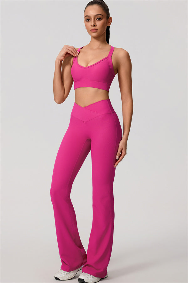 Women's The Daze Sports Bra Flared Leggings 2-Piece Set