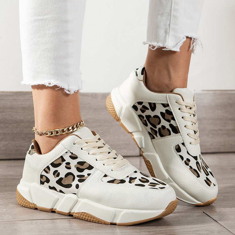 Women's Leopard Running Sports Sneakers
