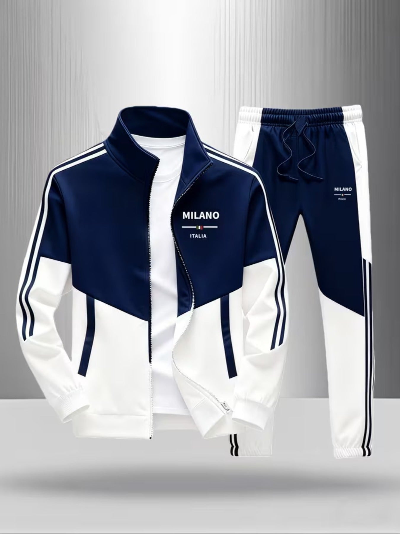 Milano Italia Men's Track Jacket Pants Set