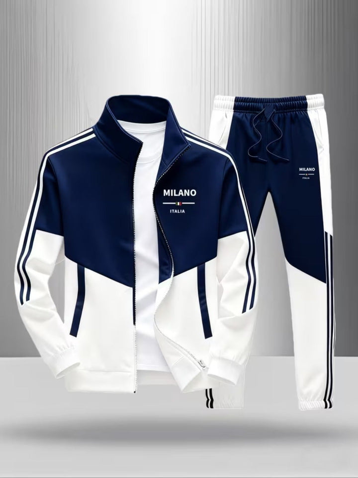 Milano Italia Men's Track Jacket Pants Set