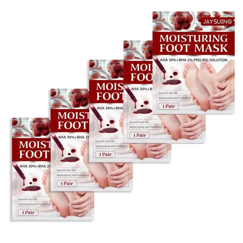 JAYSUING AHA 30% BHA 2% 5-Pack: Peeling Solution Foot Mask