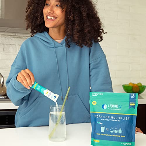 Liquid I.V. Hydration Multiplier - Lemon Lime - Powder Packets | Non-GMO | 16 Stick
