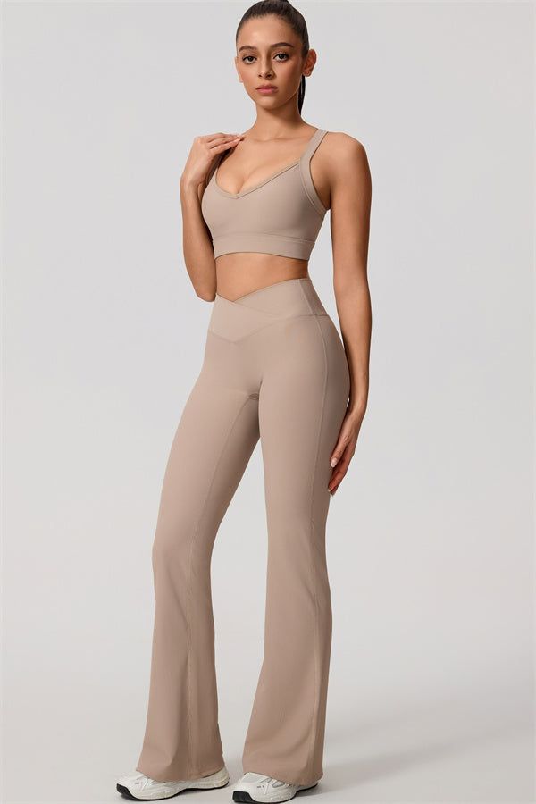 Women's The Daze Sports Bra Flared Leggings 2-Piece Set