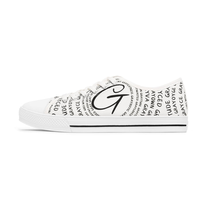 Women's Stylish Low Top Sneakers with Trendy Text Design