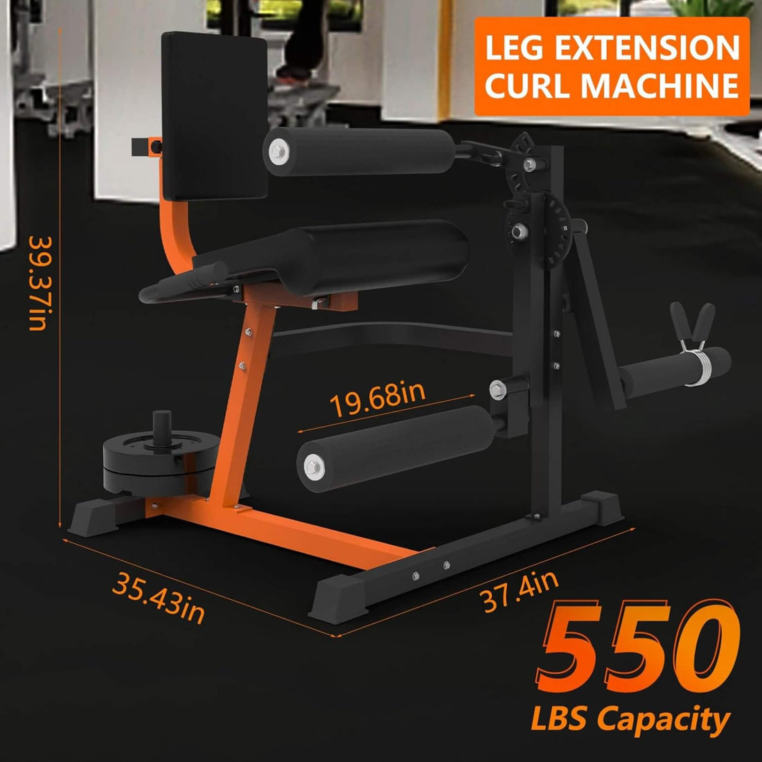 Rovix 550LBS Adjustable Lower Body Leg Extension And Curl Machine