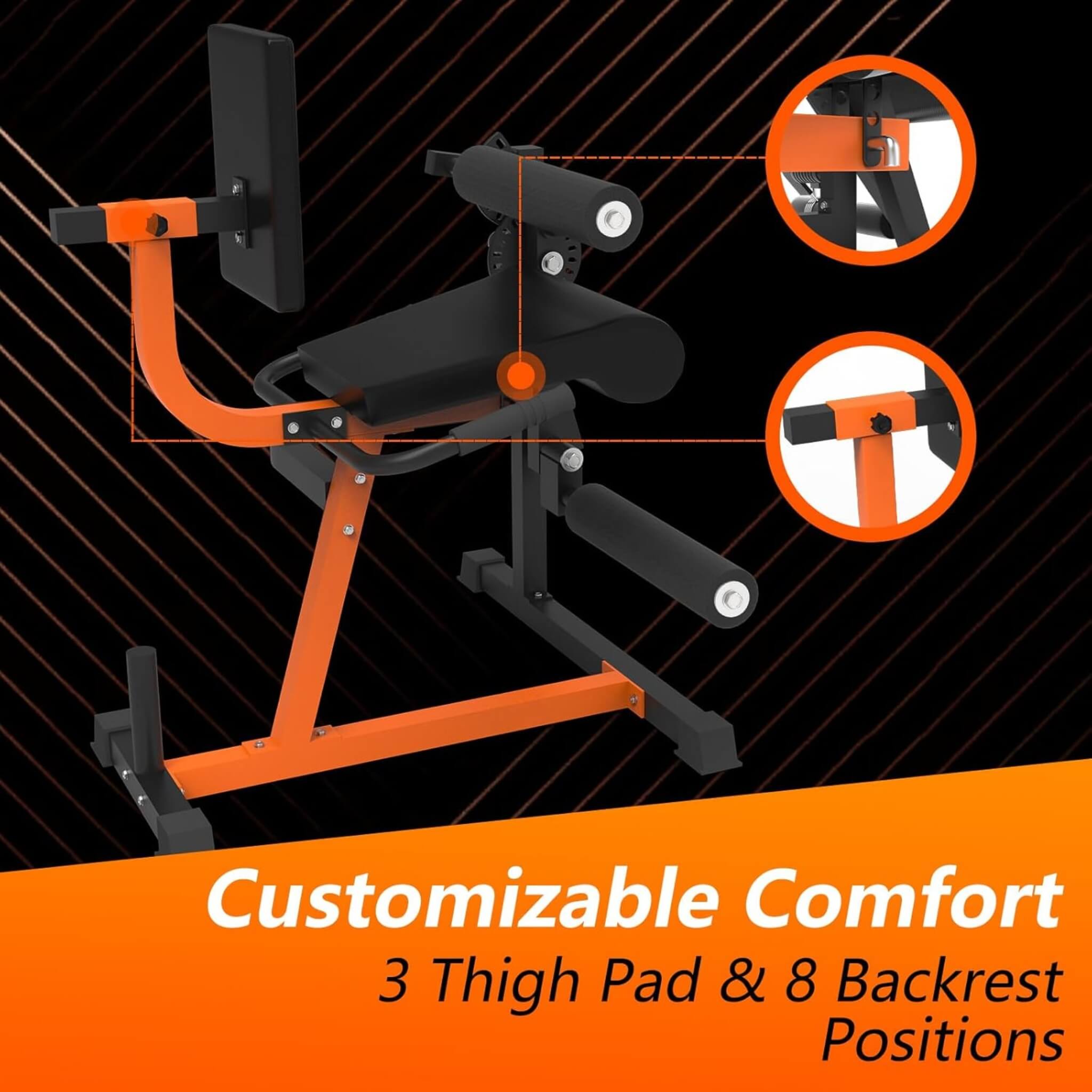Rovix 550LBS Adjustable Lower Body Leg Extension And Curl Machine