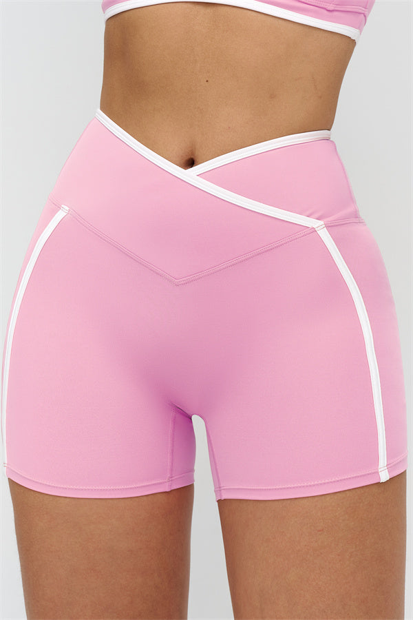 Women's "The Crave" Contrast Sports Bra Shorts 2-Piece Set