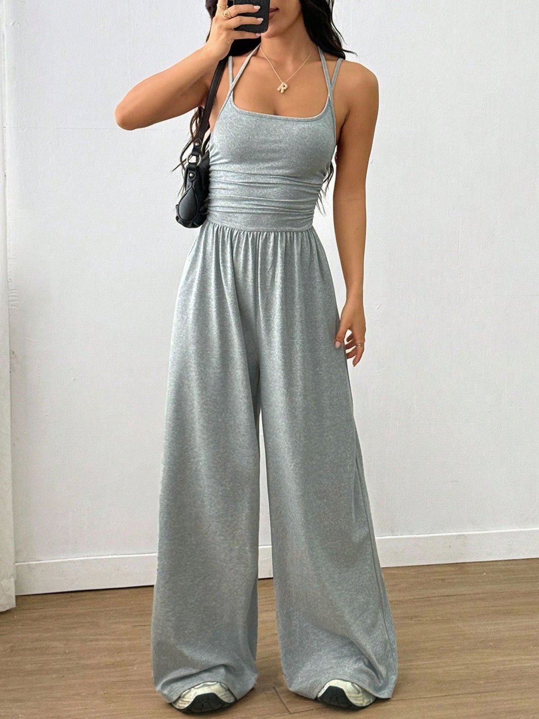 Women's Casual Sleeveless Wide Leg Jumpsuit