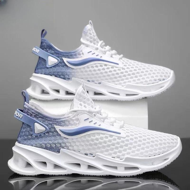 Men's Mesh Hollow-Sole Lace-up Sneakers