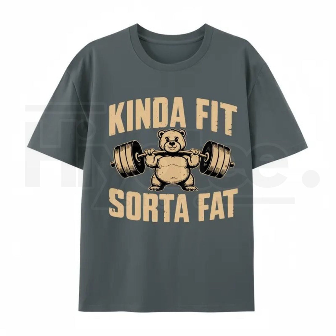 "Weightlifting Bear" – Funny Heavyweight Oversized Gym Graphic Top