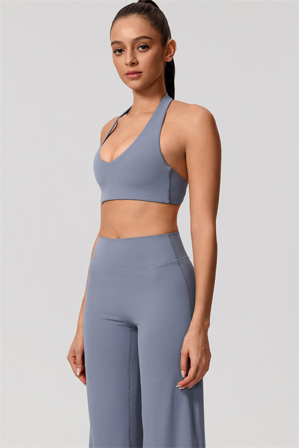 The Nestle Women's Sports Bra Straight Leg Pants 2-Piece Set