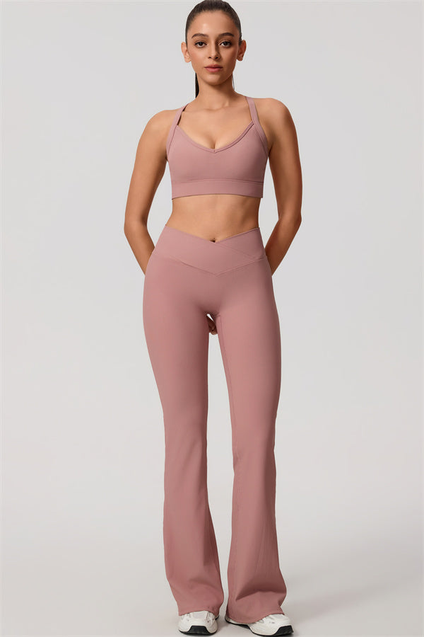 Women's The Daze Sports Bra Flared Leggings 2-Piece Set