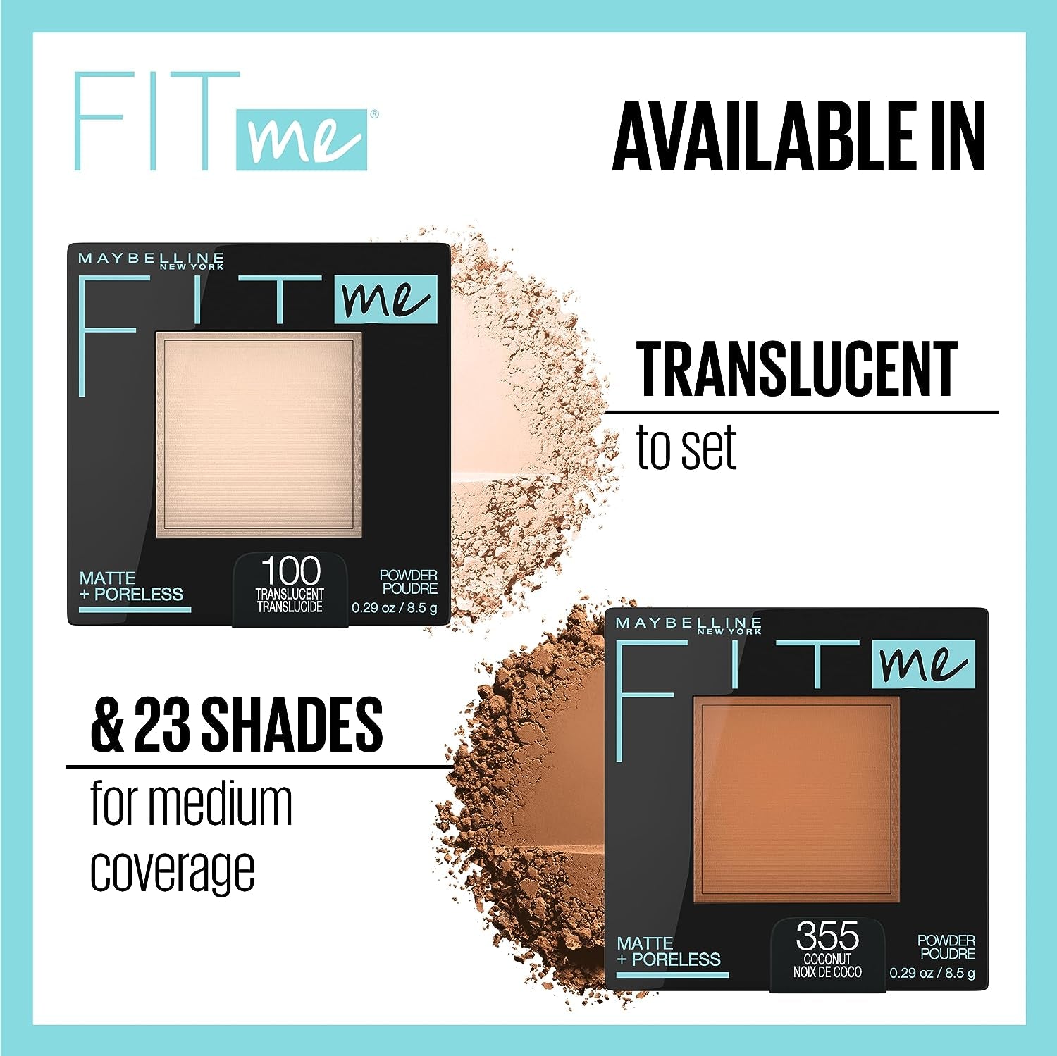 Fit Me Matte + Poreless Pressed Face Powder Makeup & Setting Powder, Classic Ivory