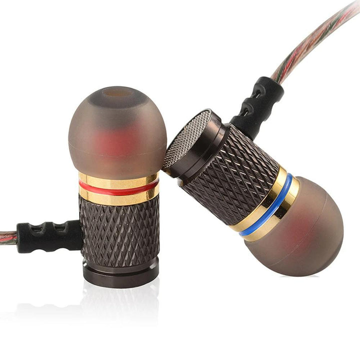 Luxury High Quality Heavy Bass Copper HD Earpiece Wired Headphones