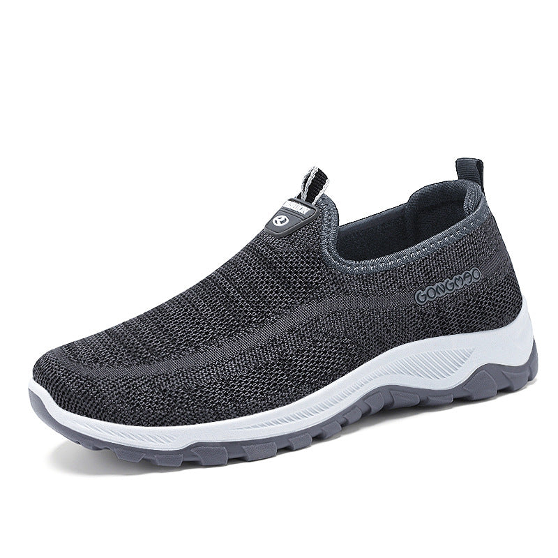 Men's Casual Flying Woven Slip-On Walking Shoes