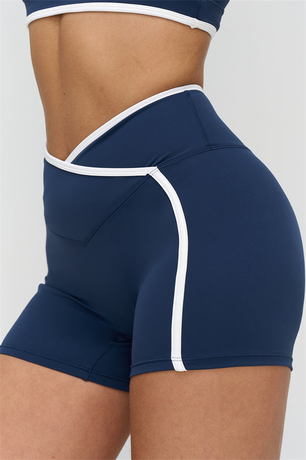 Women's "The Crave" Contrast Sports Bra Shorts 2-Piece Set