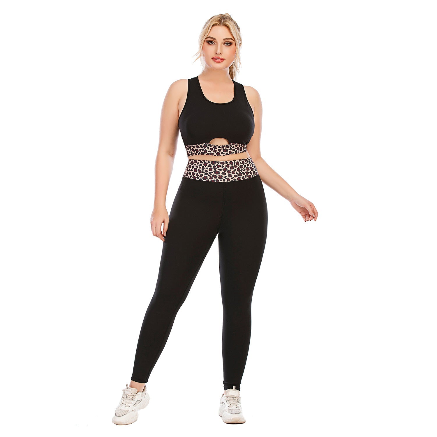 Women's Plus Size Sports Bra Yoga Workout Suits