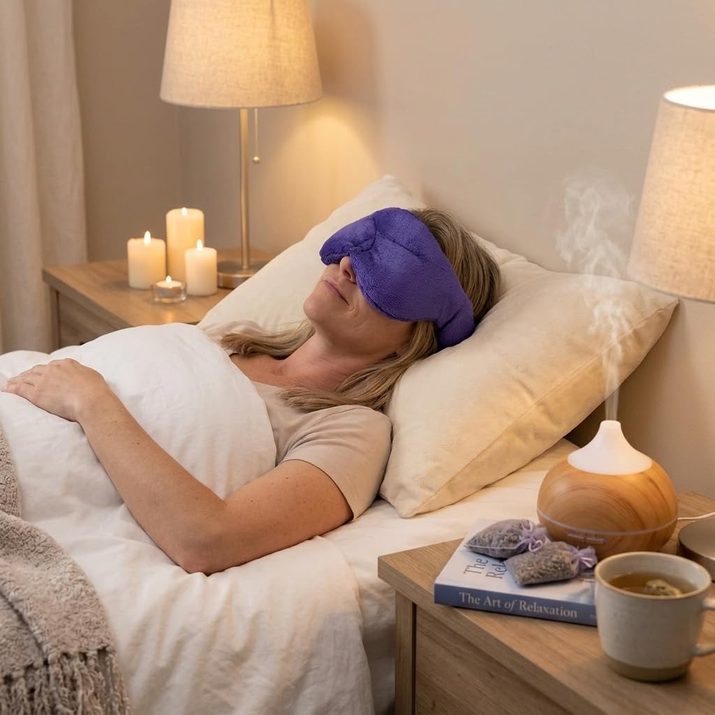 Eye Pillow Hot/Cold Aromatherapy Rectangular Shaped with 12 Herbs & Essential Oil