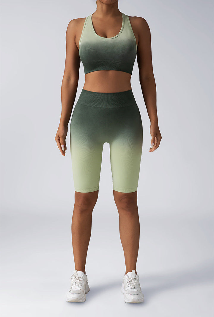 Women's Seamless Activewear Sets – 2-Piece Crop Top & High Waist Shorts/Leggings