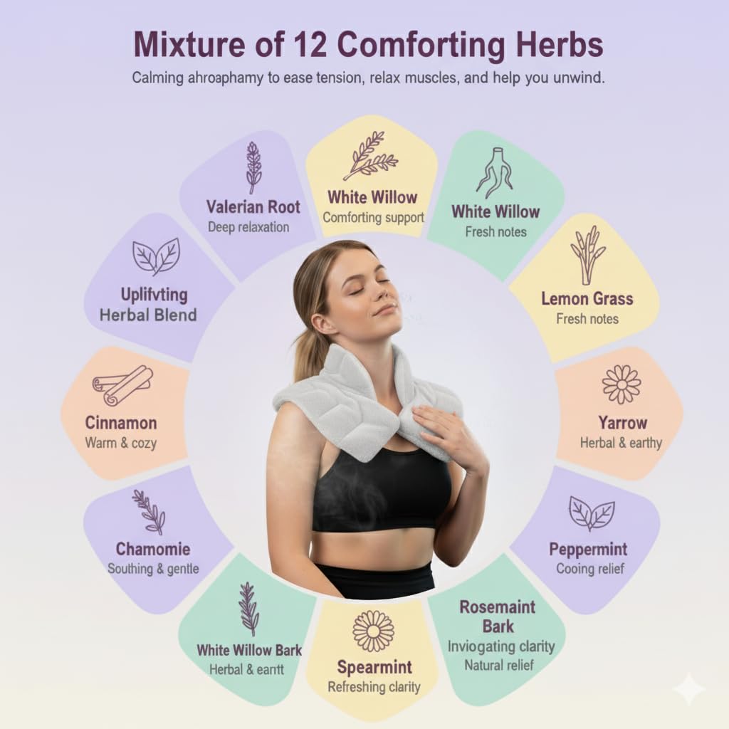 Soothing Herbal Neck & Shoulder Wrap – Hot/Cold Aromatherapy