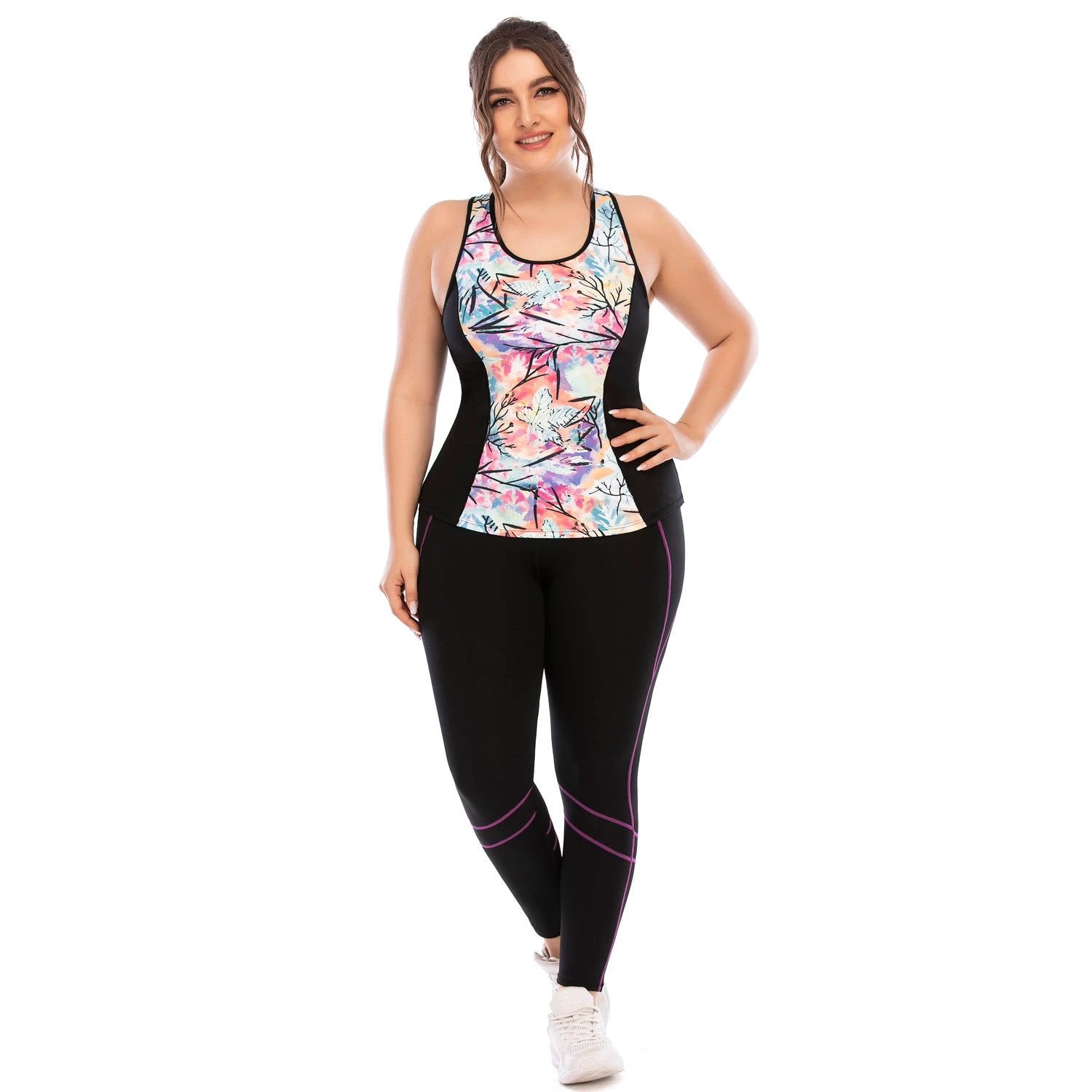 Women's Plus Size Yoga Workout Clothing Set