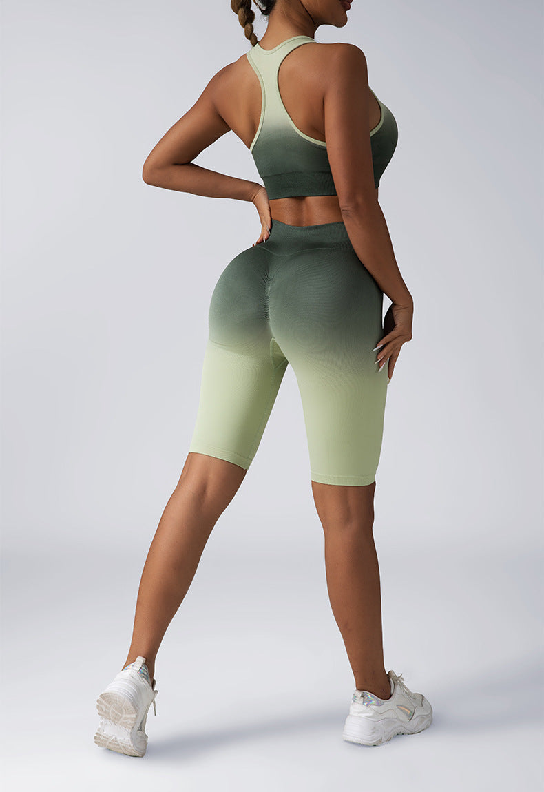 Women's Seamless Activewear Sets – 2-Piece Crop Top & High Waist Shorts/Leggings