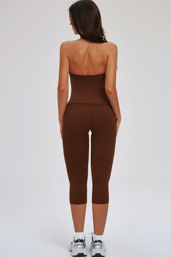 Women's "The Twirl" Halter Tank Top Capri Leggings 2-Piece Set