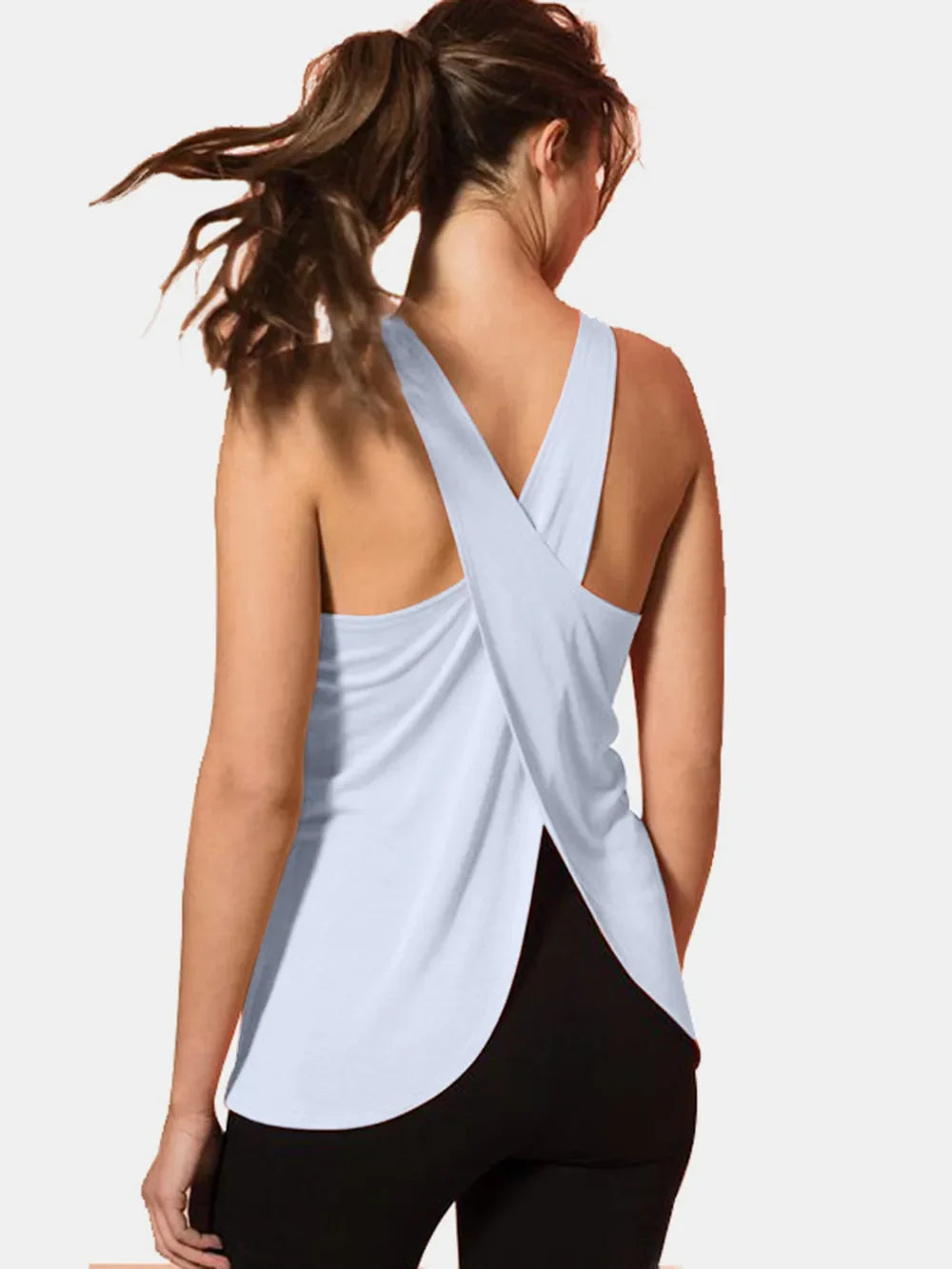 Women's Crisscross Scoop Neck Active Tank Top