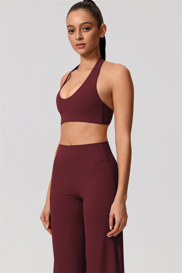The Nestle Women's Sports Bra Straight Leg Pants 2-Piece Set