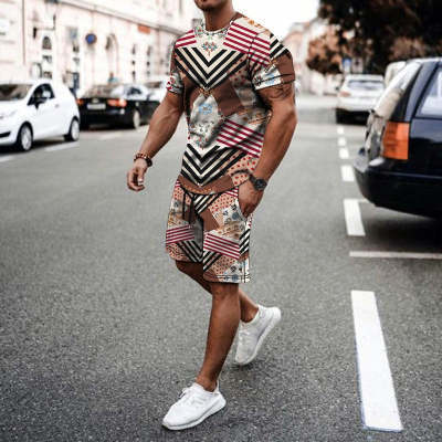 Men's Digital Color Printed Casual Loose Shorts