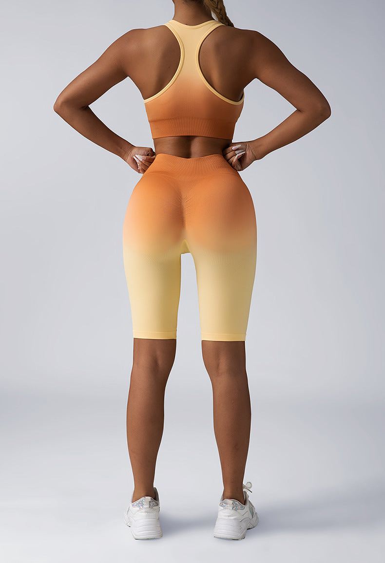 Women's Seamless Activewear Sets – 2-Piece Crop Top & High Waist Shorts/Leggings