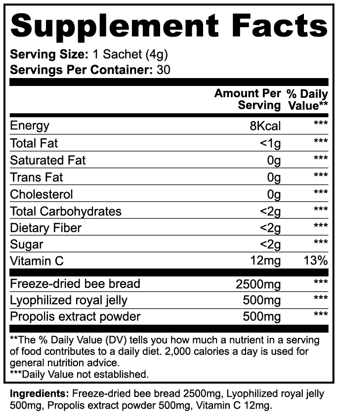 Lang Wellness Bee Bread Powder Sachets