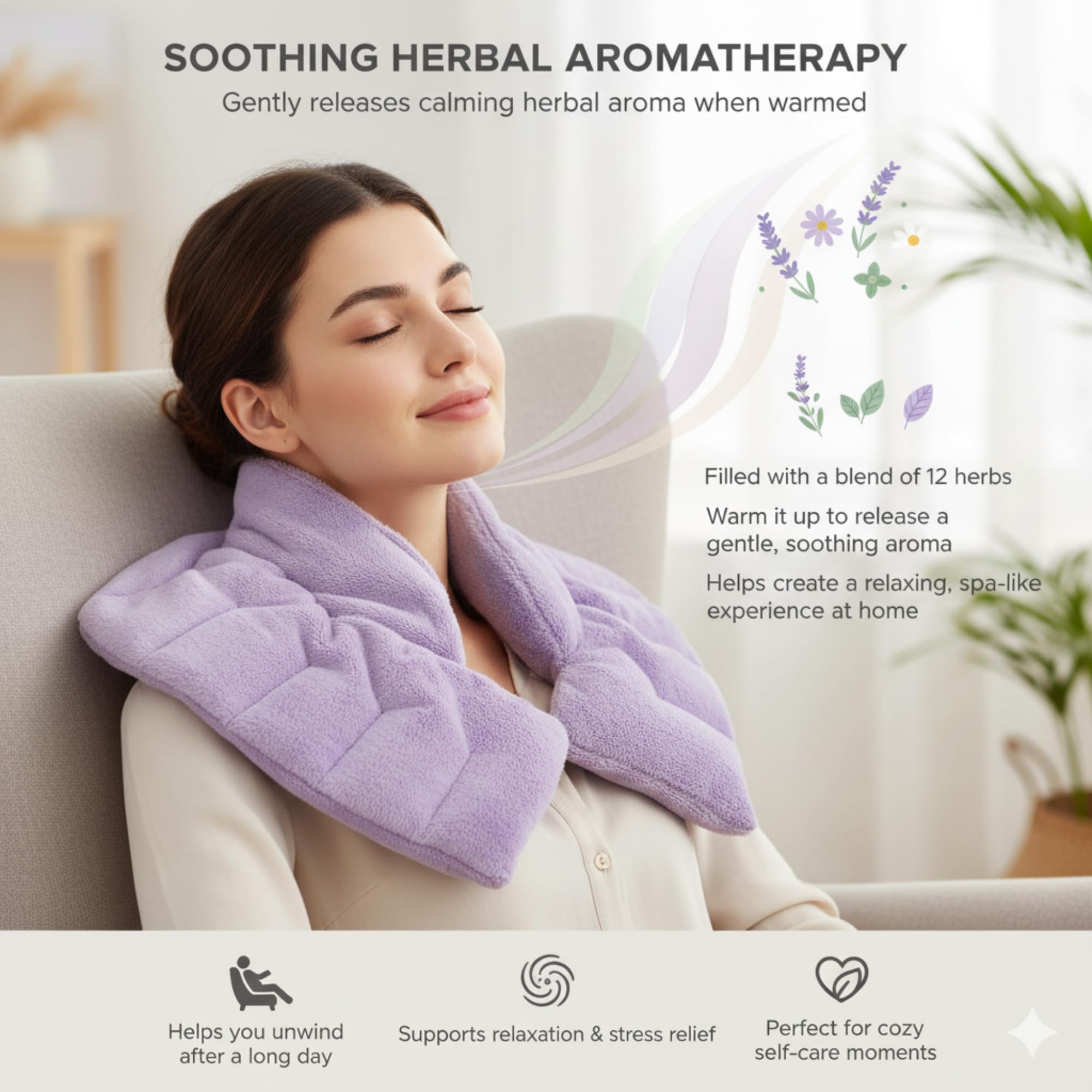 Soothing Herbal Neck & Shoulder Wrap – Hot/Cold Aromatherapy