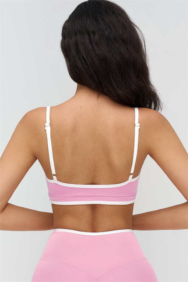 Women's "The Crave" Contrast Sports Bra Shorts 2-Piece Set