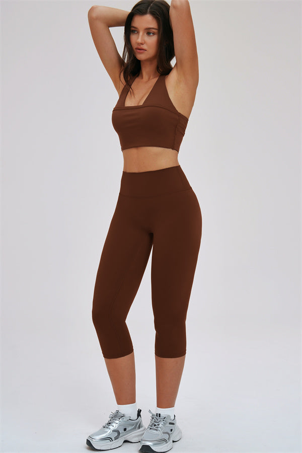 Women's "The Twirl" Halter Tank Top Capri Leggings 2-Piece Set