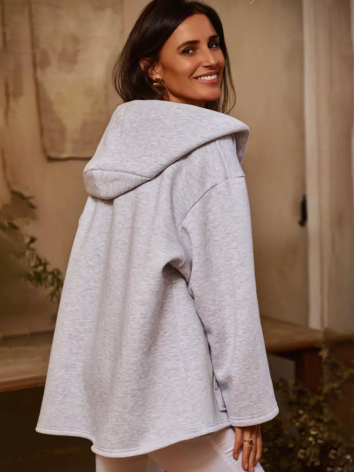 Women's Oversized Dropped Shoulder Workout Hoodie