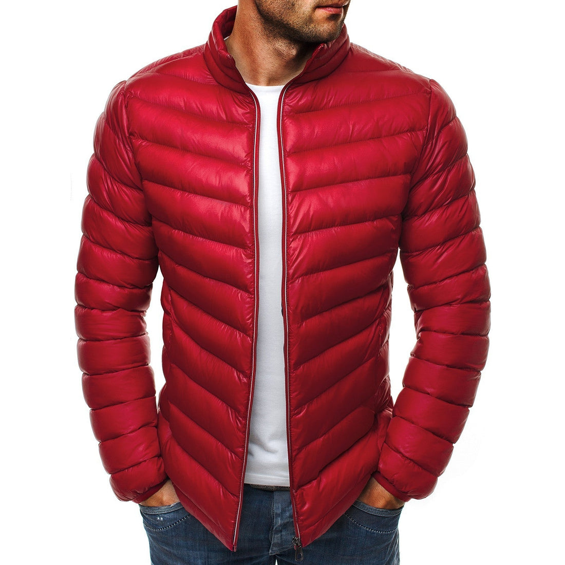 Men's Bright Colored Puffer Jacket